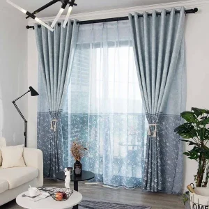 Rèm vải gấm hoa văn sang trọng